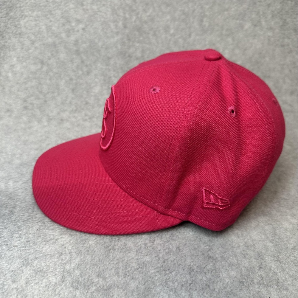 New Era Hat Cap Snap Back Mens One Size Pink G Logo 9FIFTY Embroidered Flat Bill - Picture 4 of 11